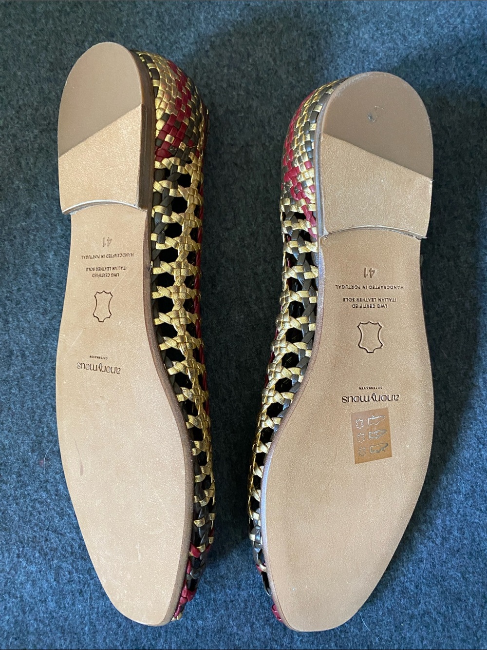 Anonymous Copenhagen Woven Leather Ballet Flats - like new condition - Picture 8 of 9